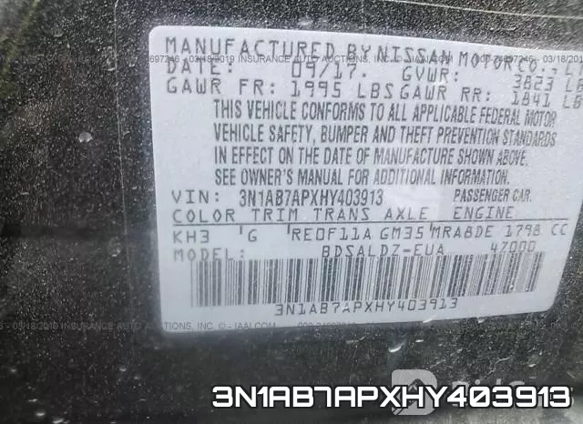 3N1AB7APXHY403913 фото 10