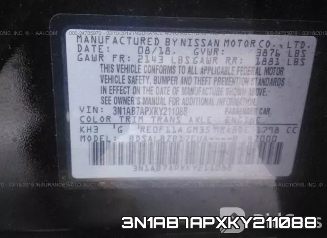 3N1AB7APXKY211088 фото 10