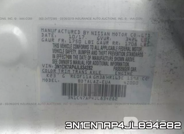 3N1CN7AP4JL834282 фото 9