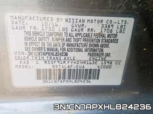 3N1CN7APXHL824236 фото 2