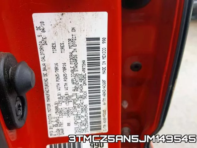3TMCZ5AN5JM149545 фото 2