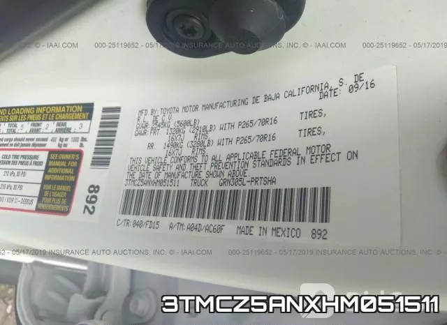 3TMCZ5ANXHM051511 фото 10