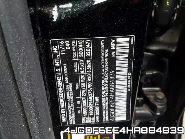 4JGDF6EE4HA884839 фото 2