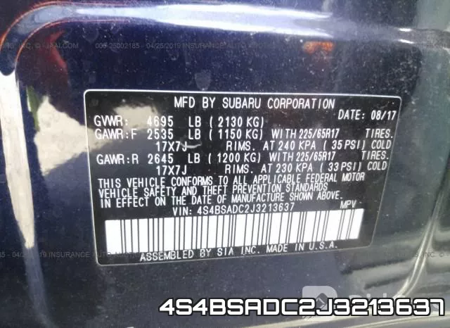 4S4BSADC2J3213637 фото 10