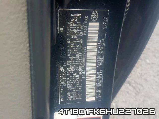 4T1BD1FK6HU227026 фото 2