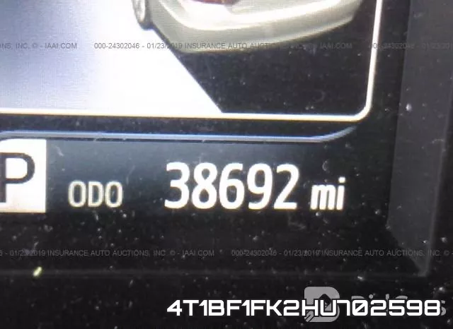 4T1BF1FK2HU702598 фото 8