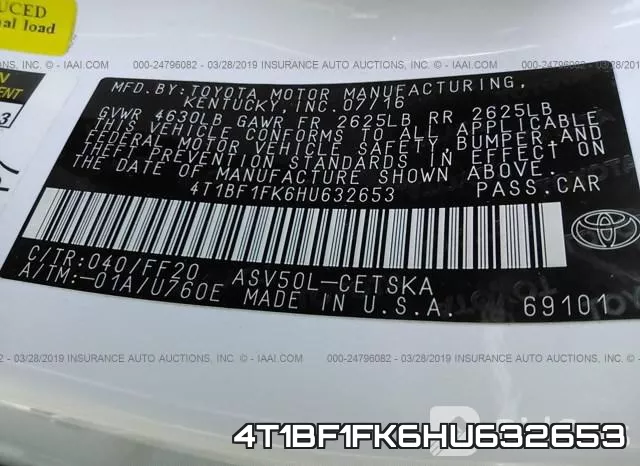 4T1BF1FK6HU632653 фото 10