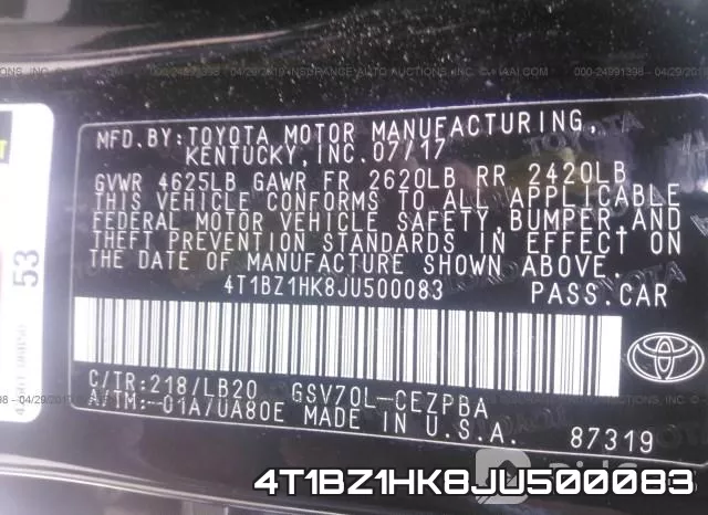 4T1BZ1HK8JU500083 фото 10