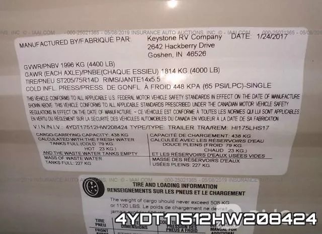 4YDT17512HW208424 фото 10