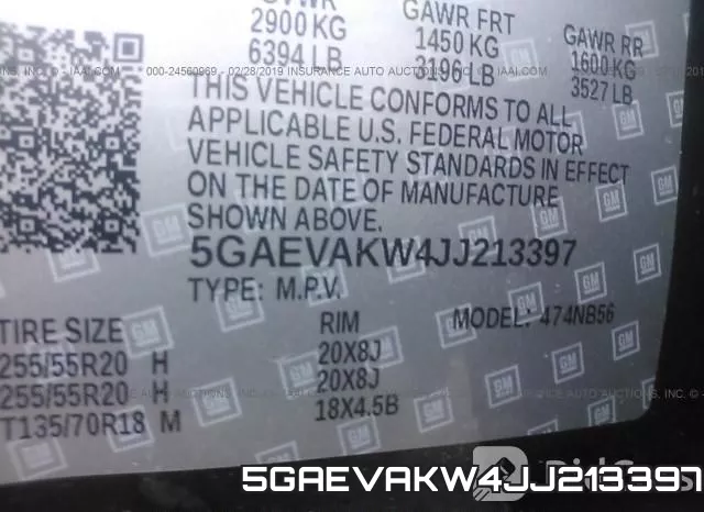5GAEVAKW4JJ213397 фото 10