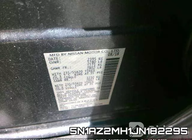 5N1AZ2MH1JN182295 фото 10