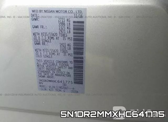 5N1DR2MMXHC641775 фото 10