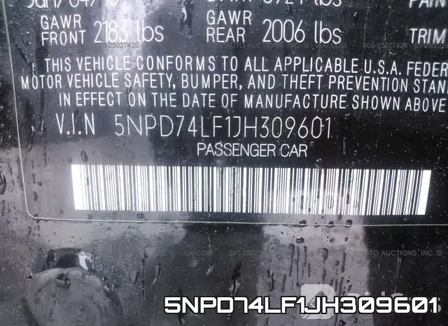 5NPD74LF1JH309601 фото 10