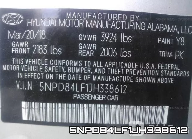 5NPD84LF1JH338612 фото 10