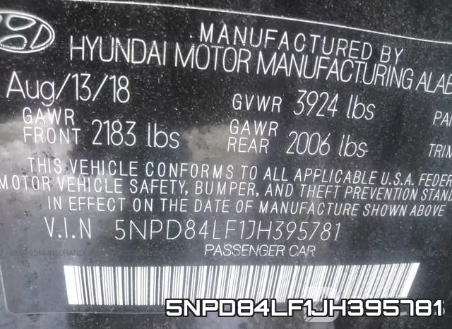 5NPD84LF1JH395781 фото 10