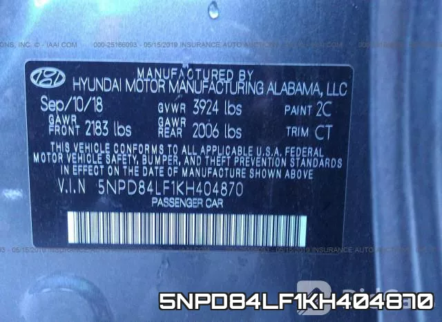 5NPD84LF1KH404870 фото 9