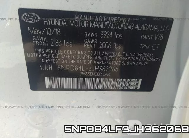 5NPD84LF3JH362068 фото 10