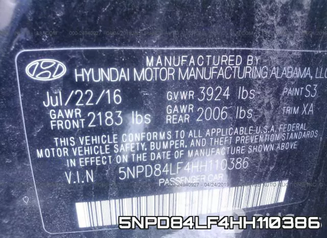 5NPD84LF4HH110386 фото 10