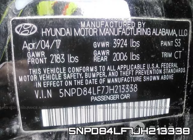 5NPD84LF7JH213338 фото 10