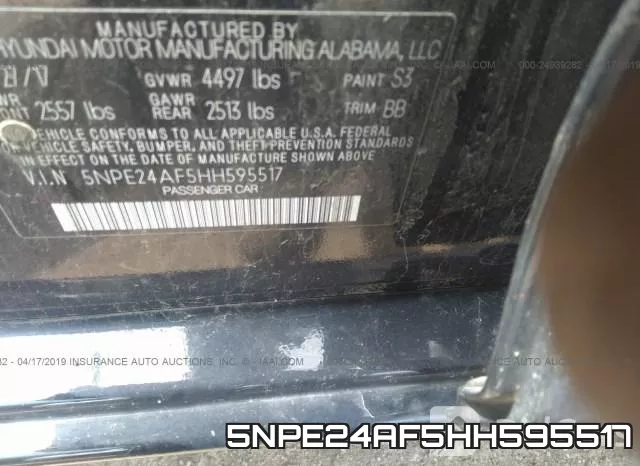 5NPE24AF5HH595517 фото 10