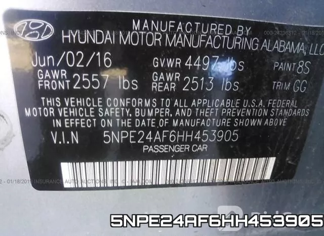 5NPE24AF6HH453905 фото 10