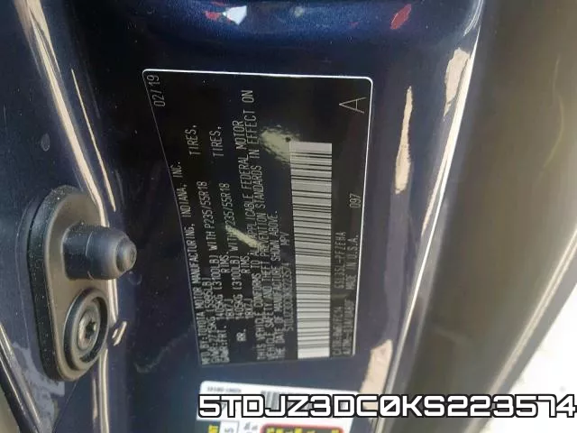 5TDJZ3DC0KS223574 фото 2