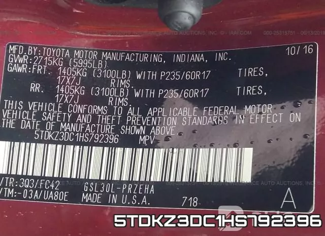5TDKZ3DC1HS792396 фото 10