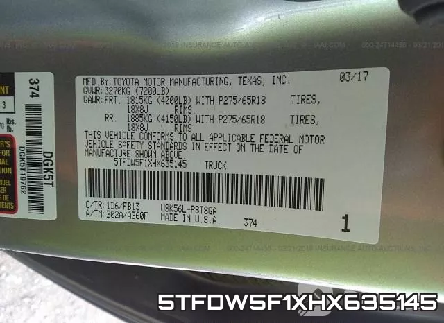 5TFDW5F1XHX635145 фото 10