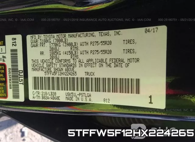 5TFFW5F12HX224265 фото 10