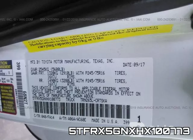 5TFRX5GNXHX100773 фото 10