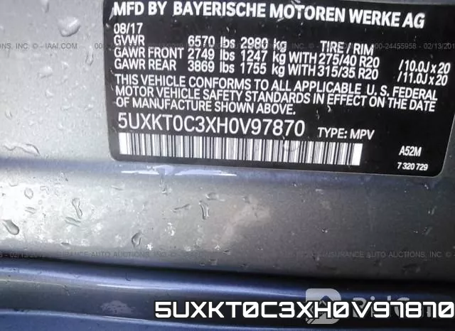 5UXKT0C3XH0V97870 фото 10