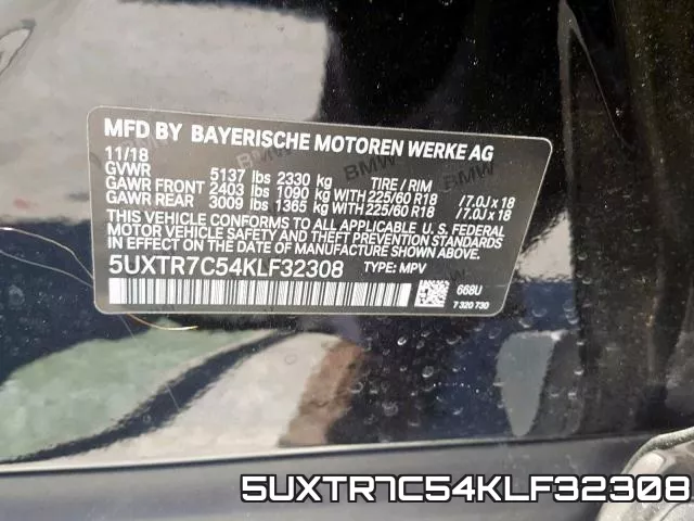 5UXTR7C54KLF32308 фото 2