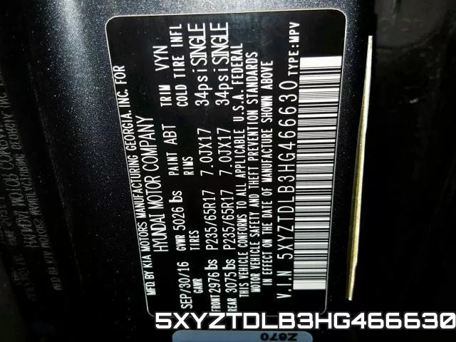 5XYZTDLB3HG466630 фото 2