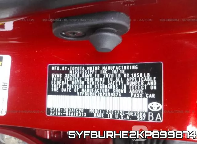 5YFBURHE2KP899874 фото 9