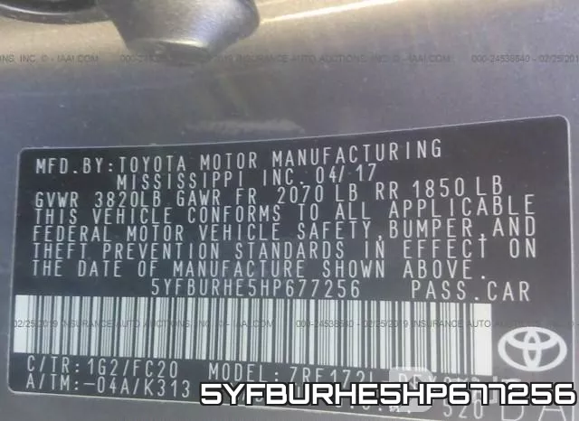 5YFBURHE5HP677256 фото 10