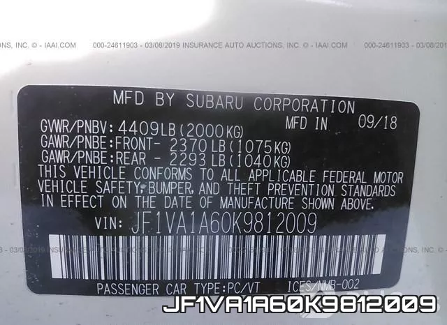 JF1VA1A60K9812009 фото 10