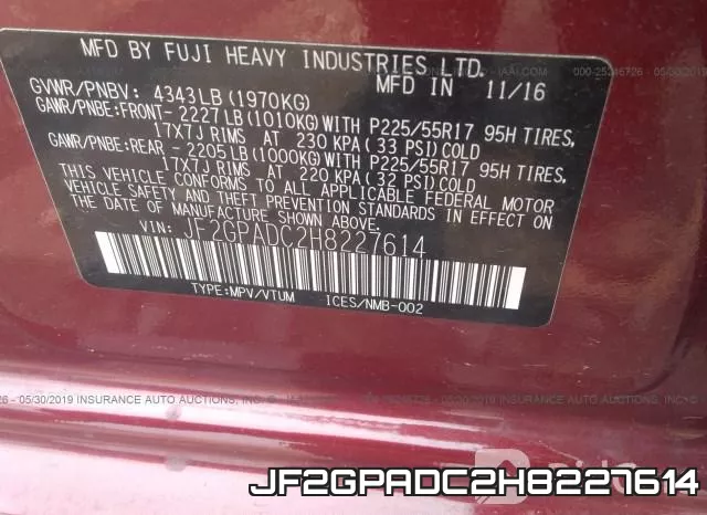 JF2GPADC2H8227614 фото 10