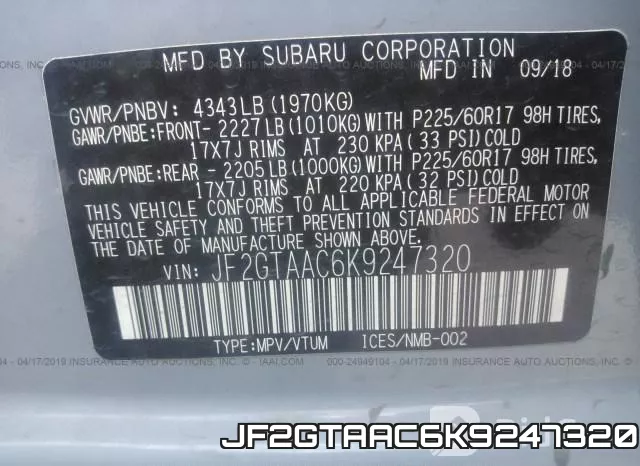 JF2GTAAC6K9247320 фото 9
