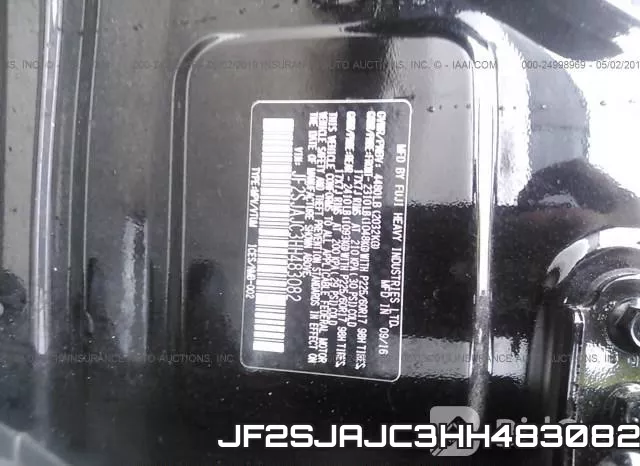 JF2SJAJC3HH483082 фото 10