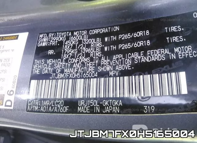 JTJBM7FX0H5165004 фото 10