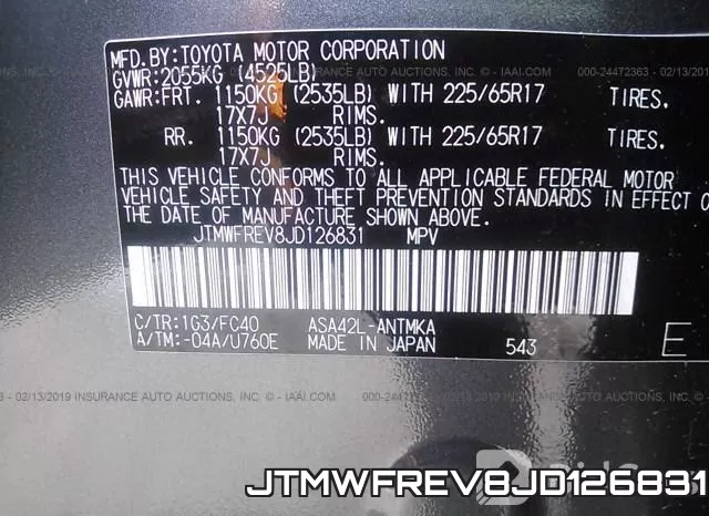JTMWFREV8JD126831 фото 10