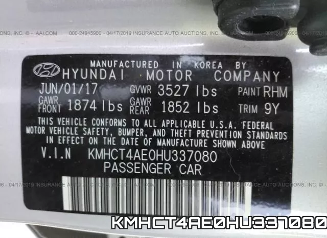KMHCT4AE0HU337080 фото 10