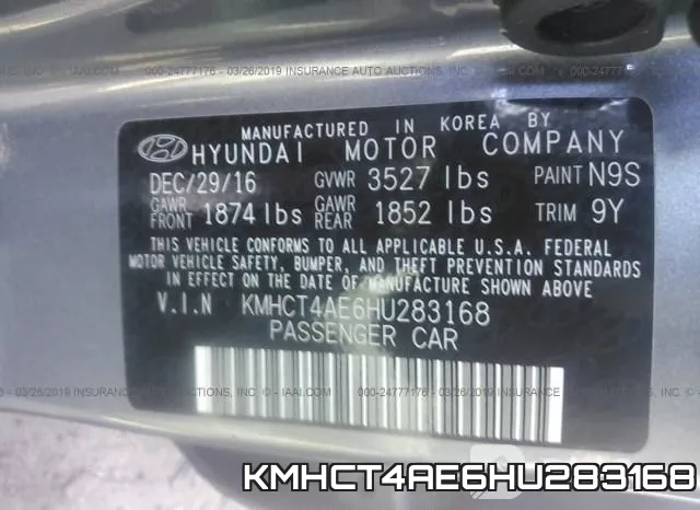 KMHCT4AE6HU283168 фото 10