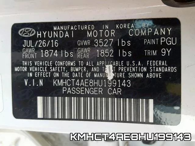KMHCT4AE8HU199143 фото 2