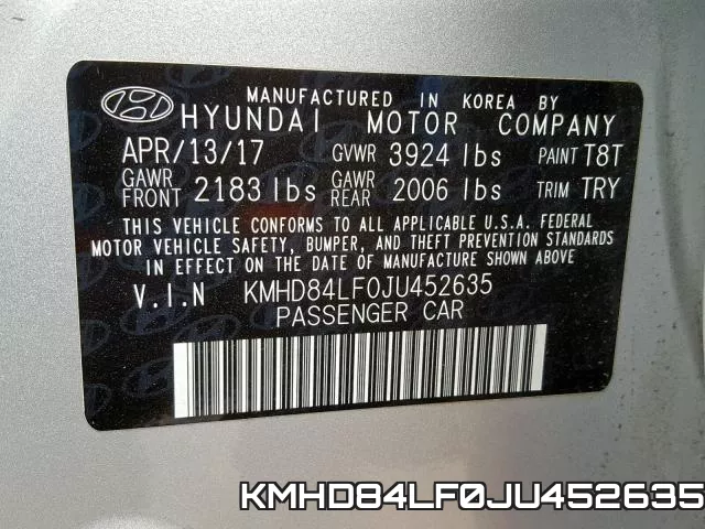 KMHD84LF0JU452635 фото 2