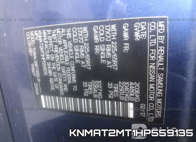 KNMAT2MT1HP559135 фото 10