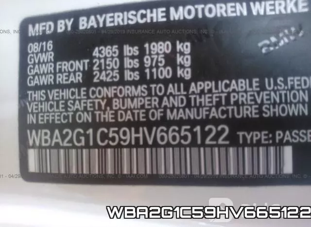 WBA2G1C59HV665122 фото 10
