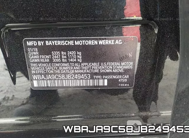 WBAJA9C58JB249453 фото 9