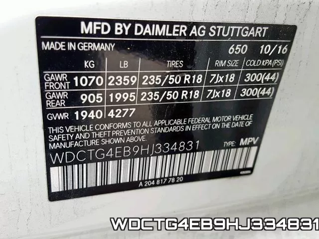 WDCTG4EB9HJ334831 фото 2