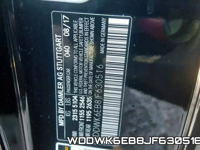 WDDWK6EB8JF630516 фото 2